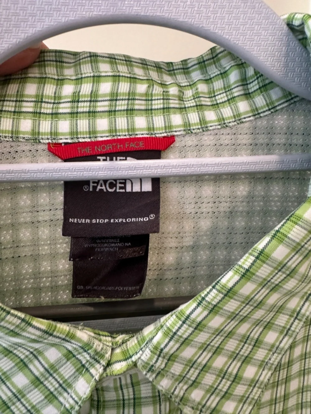 The North Face green plaid shirt - Men's XL